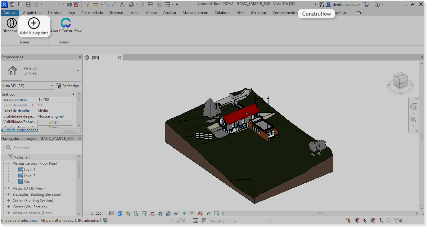 Plugin para Navisworks, Revit e Civil 3D – Construflow